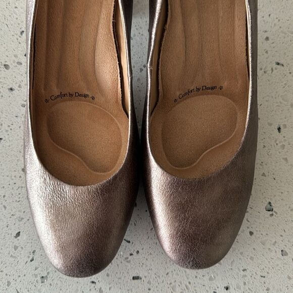 Sofft Lana Women’s Bronze Leather Pumps Block Heeled Comfortable Shoes Size 9M - Picture 11 of 15